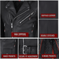 Men's ICONIC Motorcycle Premium Leather Classic Side Lace Biker Jacket