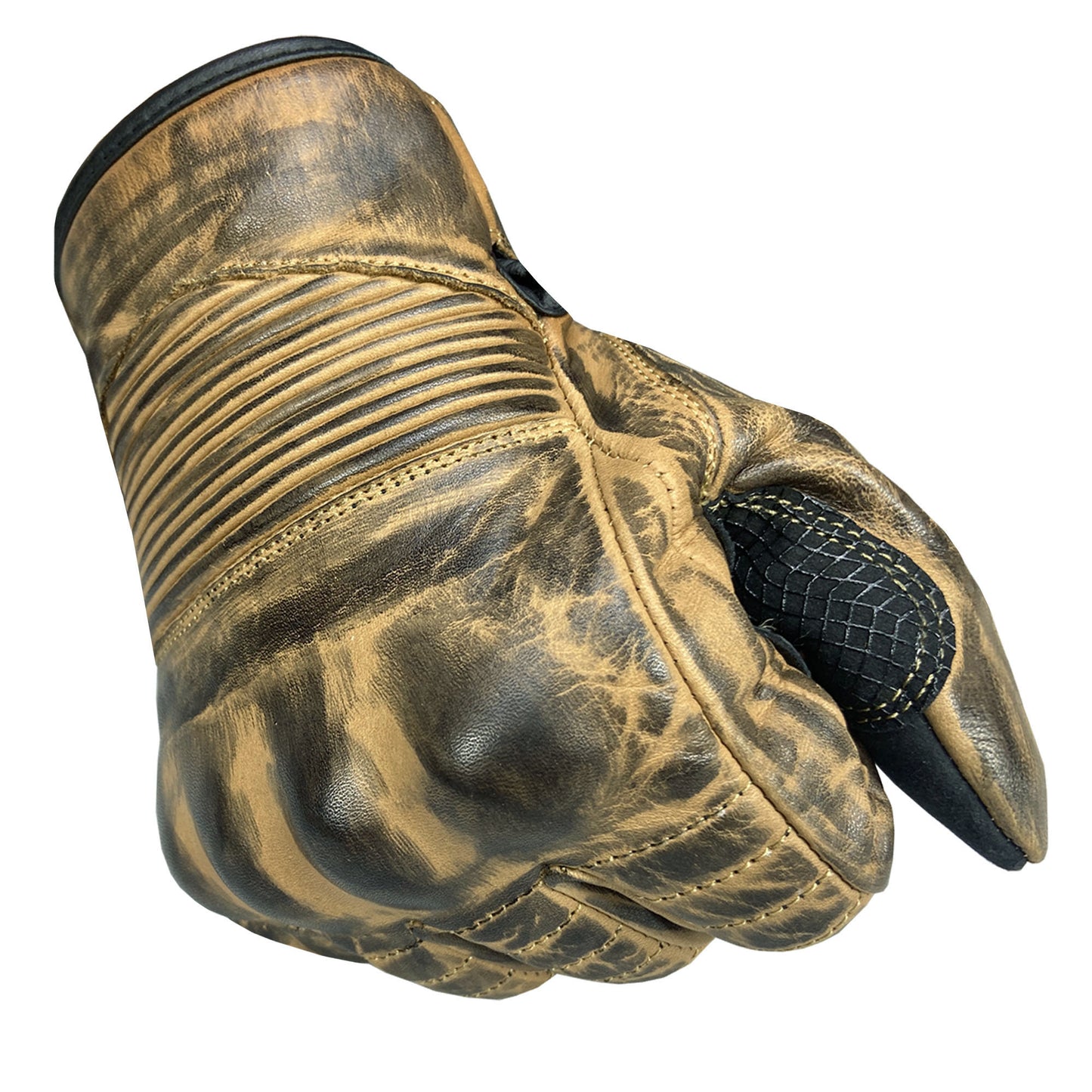 Jackets 4 Bikes Throttle Motorcycle Gloves for Men - Leather Motorbike Riding Gloves, Touchscreen, Anti-Slip, Street Cruiser Riders