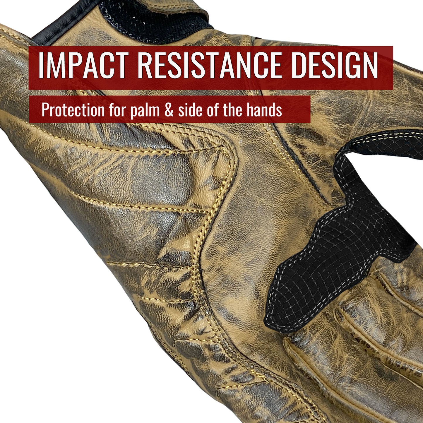 Jackets 4 Bikes Throttle Motorcycle Gloves for Men - Leather Motorbike Riding Gloves, Touchscreen, Anti-Slip, Street Cruiser Riders