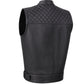 SOA Men's Leather Motorcycle Concealed Gun Pockets Biker Club Vest