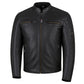 Men's REVOLT Natural Premium Buffalo Leather Motorcycle Jacket