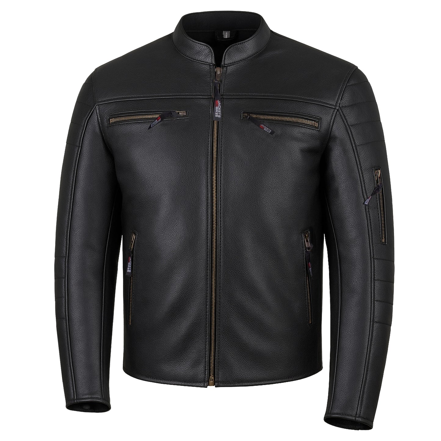 Men's REVOLT Natural Premium Buffalo Leather Motorcycle Jacket