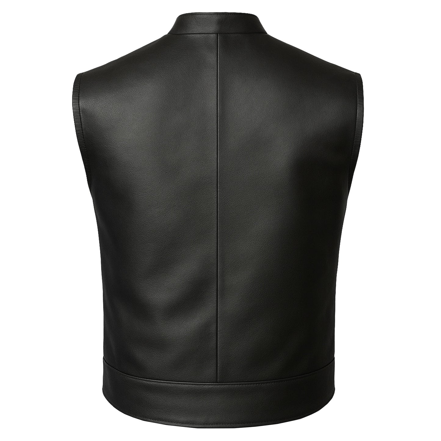 SOA Men's Leather Vest Anarchy Motorcycle Biker Club Concealed Carry Outlaws
