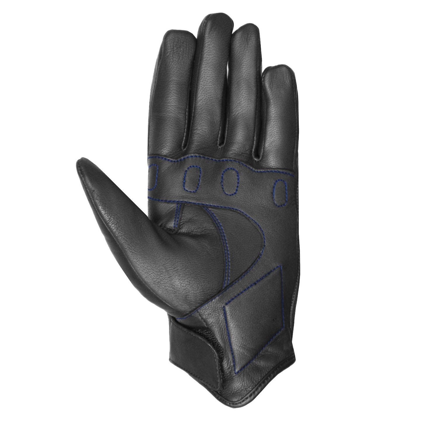 Motorcycle Bicycle Riding Racing Bike Protective Armor Gel Leather Gloves BlackBlue