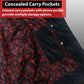 SOA Men's Leather Motorcycle Concealed Gun Pockets Biker Club Vest Paisley Orange
