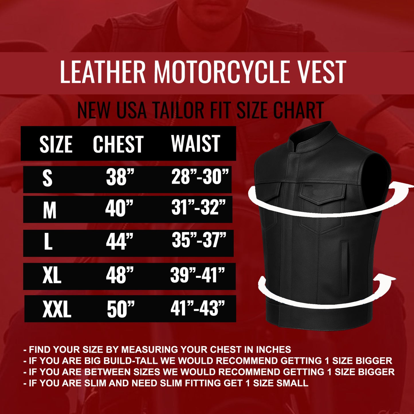 SOA Men's Leather Vest Anarchy Motorcycle Biker Club Concealed Carry Outlaws