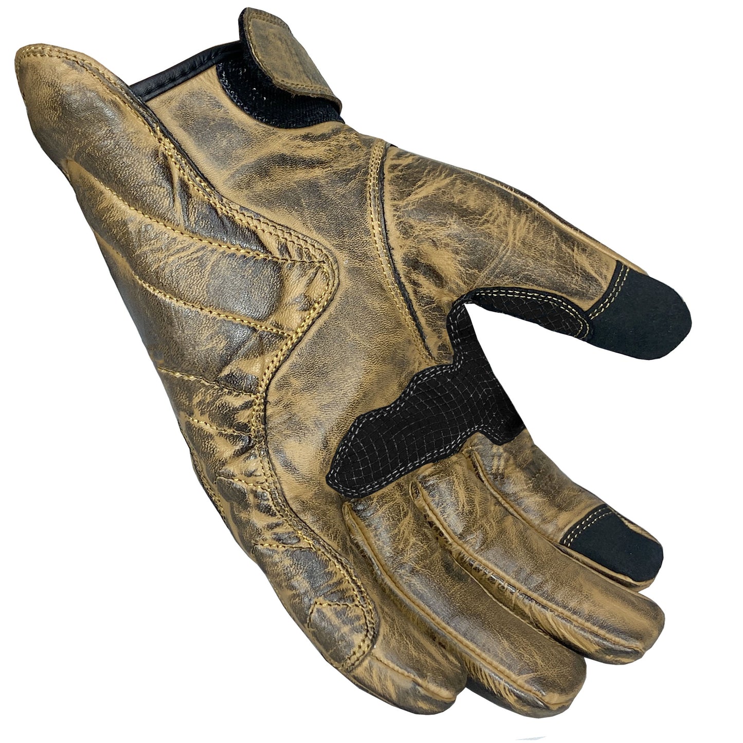 Jackets 4 Bikes Throttle Motorcycle Gloves for Men - Leather Motorbike Riding Gloves, Touchscreen, Anti-Slip, Street Cruiser Riders