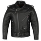 Men's ICONIC Motorcycle Premium Leather Classic Side Lace Biker Jacket