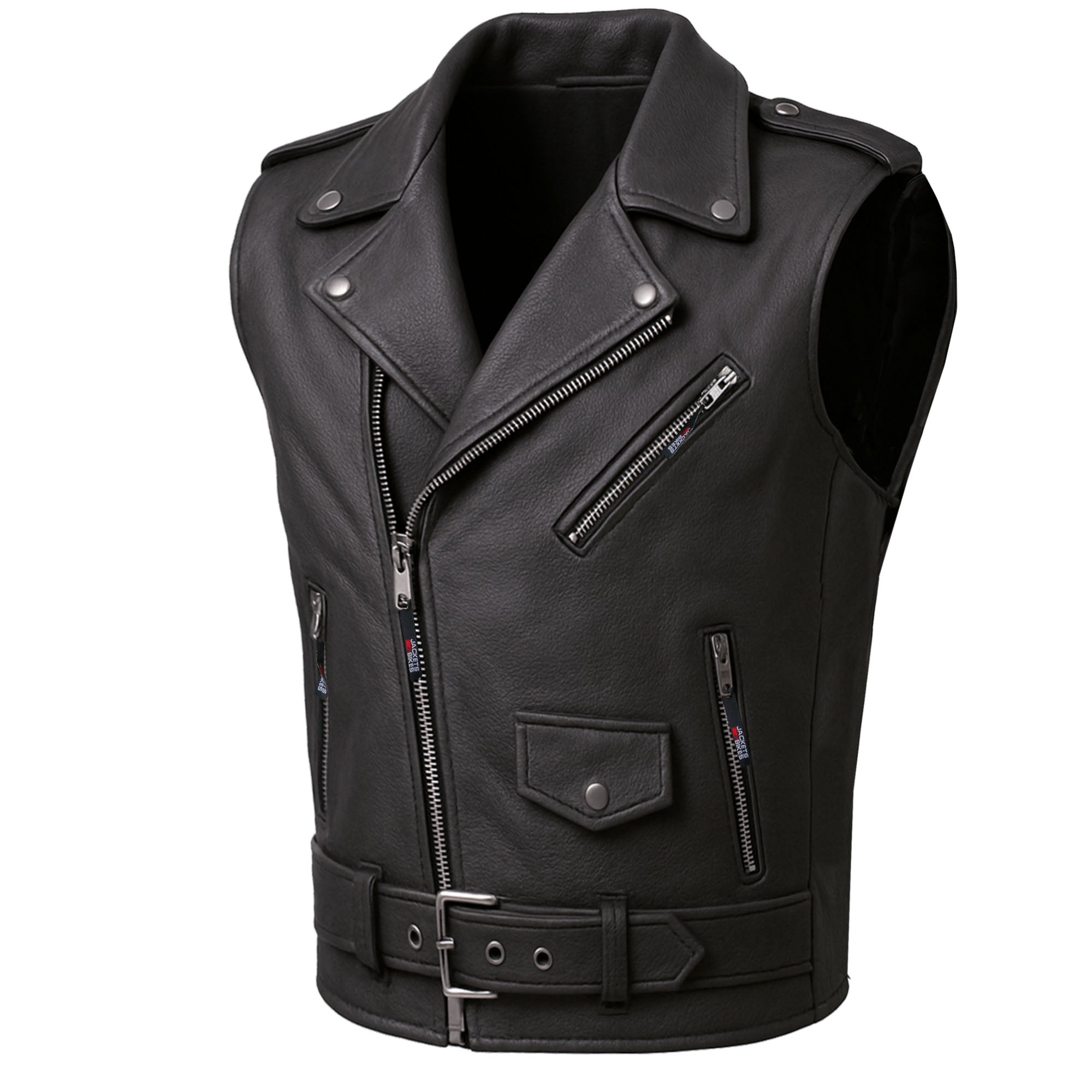 Men's Classic Leather Motorcycle Biker Concealed Carry
