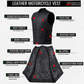 NEW BIKER MOTORCYCLE LEATHER VEST STYLISH BLACK