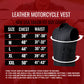 NEW BIKER MOTORCYCLE LEATHER VEST STYLISH BLACK