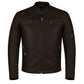 Men's REVOLT Natural Premium Buffalo Leather Motorcycle Jacket Brown