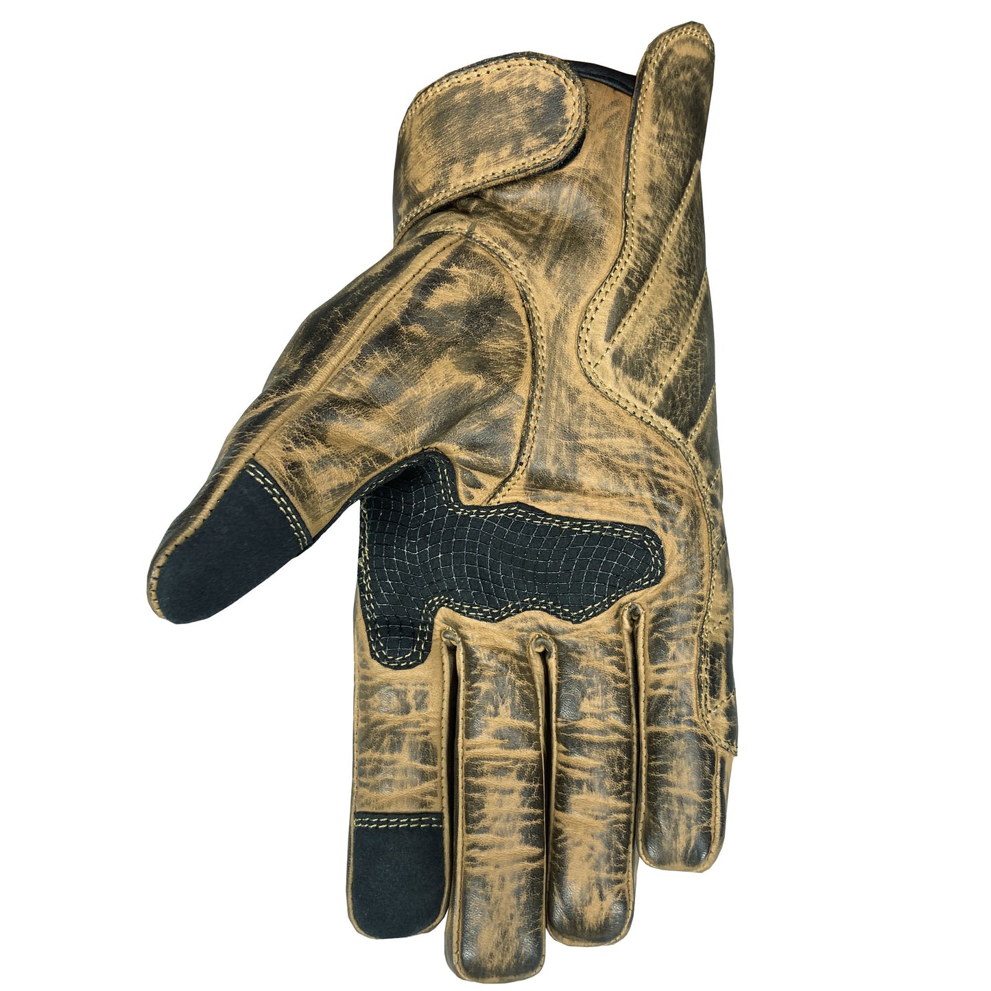 Jackets 4 Bikes Throttle Motorcycle Gloves for Men - Leather Motorbike Riding Gloves, Touchscreen, Anti-Slip, Street Cruiser Riders