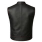 SOA Men's Leather Vest Anarchy Motorcycle Biker Club Concealed Carry Outlaws BlackRed