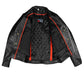 Men's ICONIC Motorcycle Premium Leather Classic Side Lace Biker Jacket