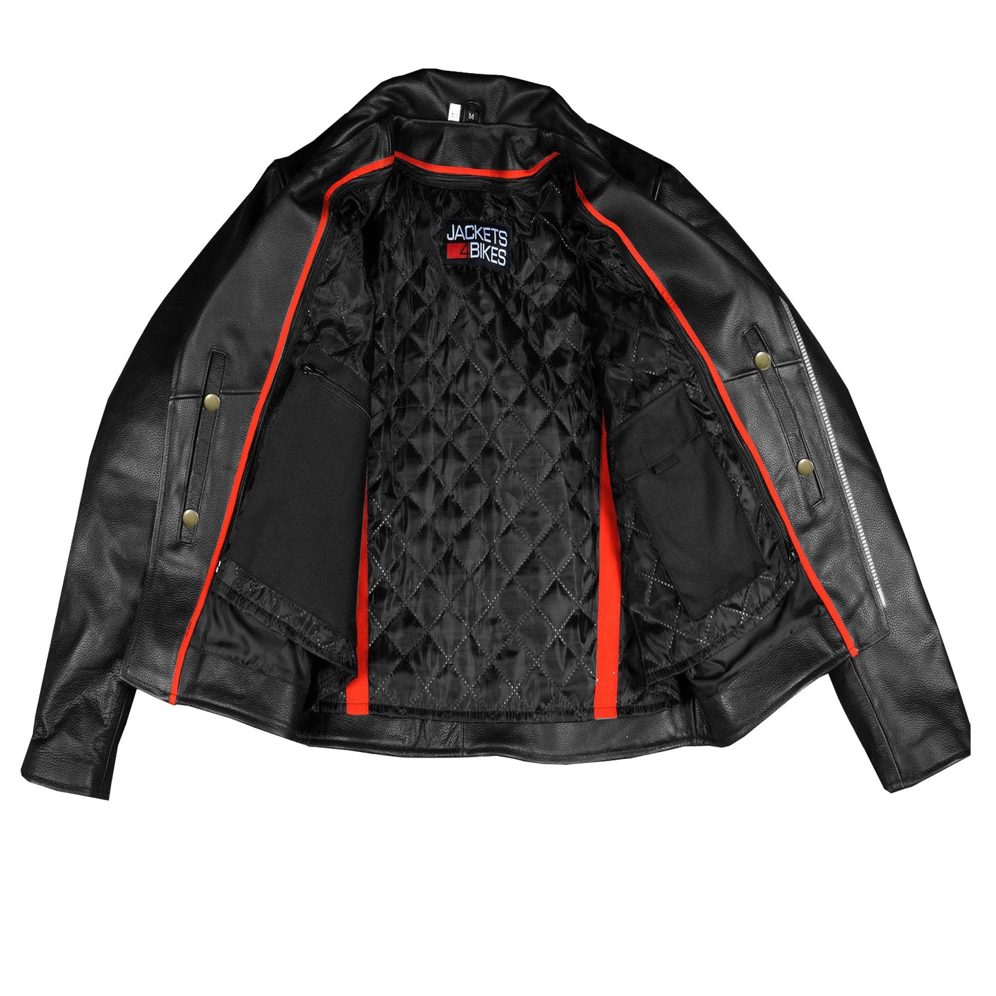 Men's ICONIC Motorcycle Premium Leather Classic Side Lace Biker Jacket