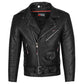 Men's ICONIC Motorcycle Premium Leather Classic Side Lace Biker Jacket