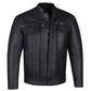 Men's Commuter Premium Natural Buffalo Armor Motorcycle Leather Biker Jacket