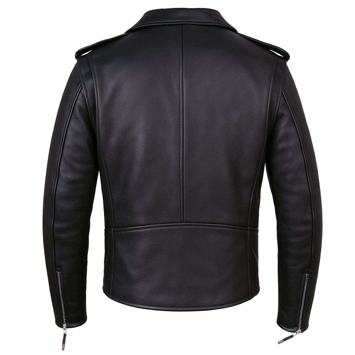 Men's ICONIC Motorcycle Premium Leather Classic Side Lace Biker Jacket