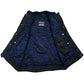 SOA Men's Leather Motorcycle Concealed Gun Pockets Biker Club Vest Paisley Blue