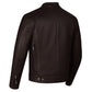 Men's Commuter Premium Natural Buffalo Armor Motorcycle Leather Biker Jacket Brown
