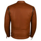 Men's REVOLT Natural Premium Buffalo Leather Motorcycle Jacket Tan