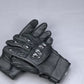 Men Aniline Cowhide Motorcycle Leather Gloves with Sliders
