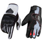 Jackets 4 Bikes Men Motorcycle Gloves Premium Leather Touchscreen Cruising Street Riding White