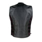 NEW BIKER MOTORCYCLE LEATHER VEST STYLISH BLACK