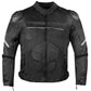 AirTrek Mens Mesh Motorcycle Touring Waterproof Rain Armor Biker Jacket Black