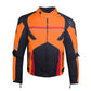 AirTrek Mens Mesh Motorcycle Touring Waterproof Rain Armor Biker Jacket Orange