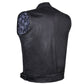 Men's ARMOR Leather SOA Anarchy Motorcycle Biker Club Concealed Carry Vest Paisley White