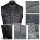 SOA Men's Leather Vest Anarchy Motorcycle Biker Club Concealed Carry Outlaws BlackRed
