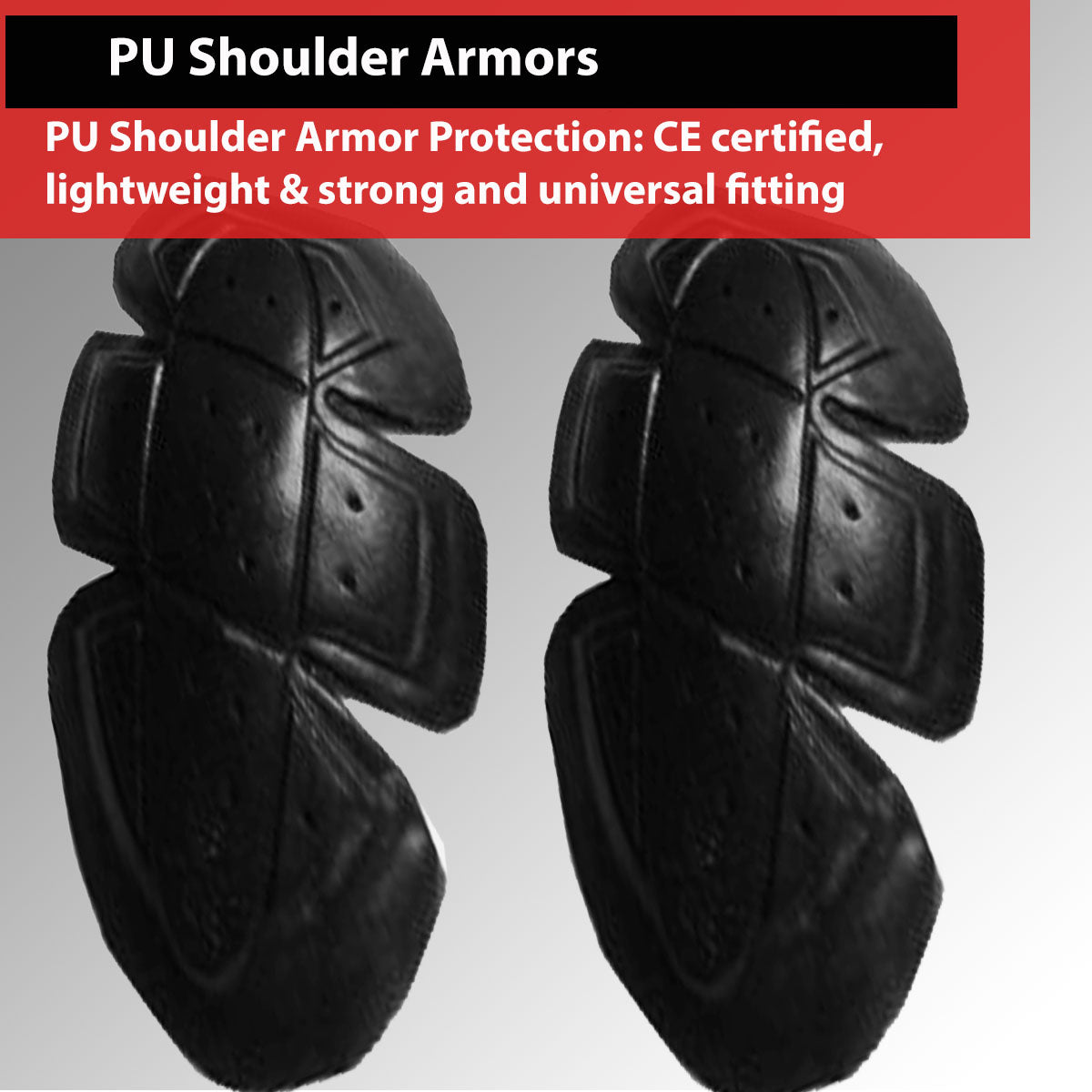 5PC Advanced CE PU Armor Street Cruiser Motorcycle Biker Jacket Removable 5 PC Set Universal Size All Brands