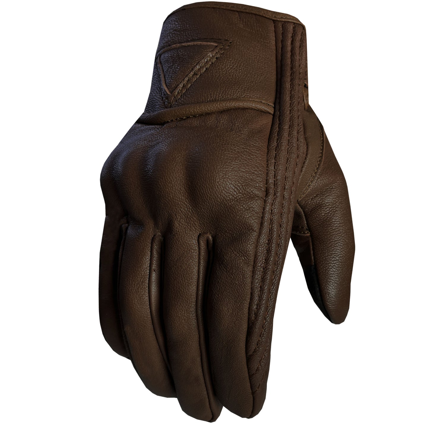 Motorcycle Bicycle Riding Racing Bike Protective Armor Gel Leather Gloves Brown