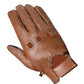 New Biker Police Leather Motorcycle Riding Ventilation Driving Gloves Tan
