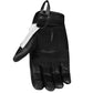 Men's Touchscreen Leather & Mesh Motorcycle Cruiser Riding Gloves White
