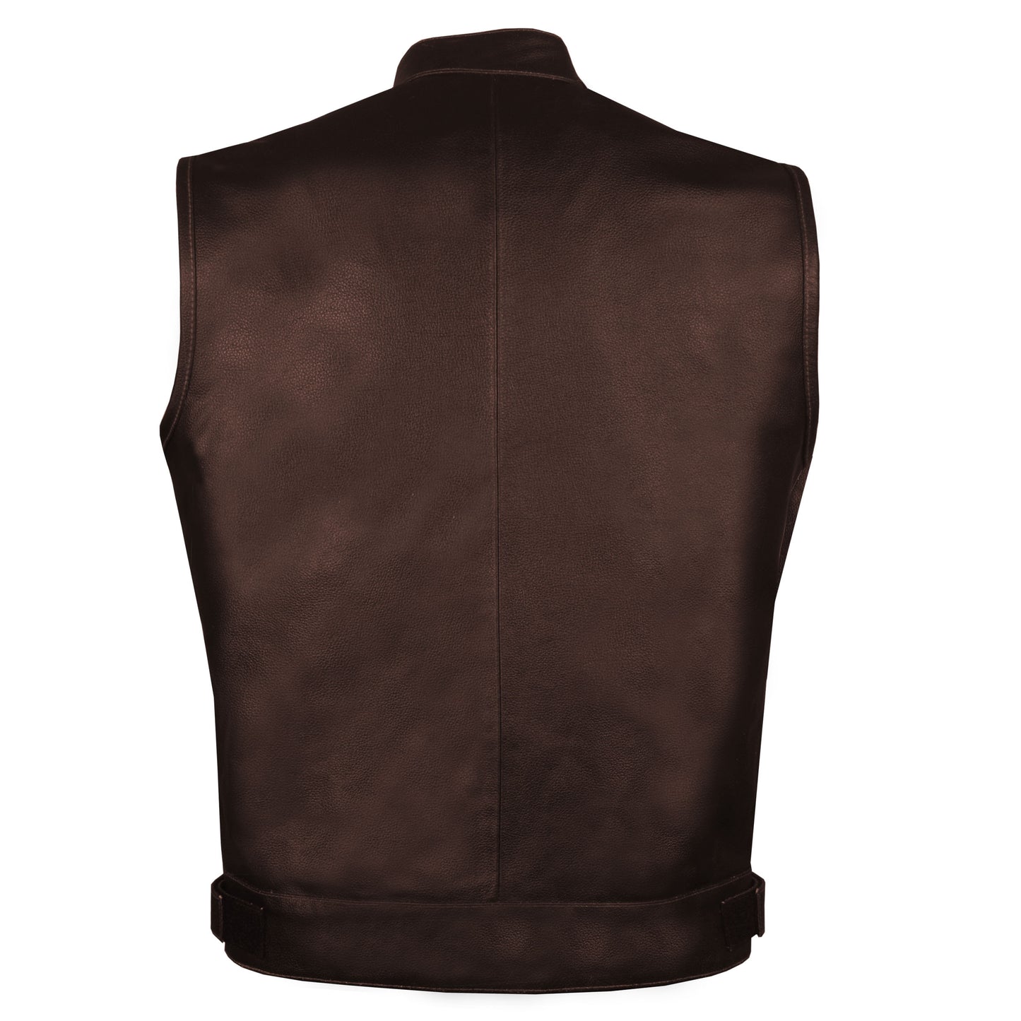 Men's ARMOR Leather SOA Anarchy Motorcycle Biker Club Concealed Carry Vest Coffee Brown