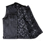 Men's ARMOR Leather SOA Anarchy Motorcycle Biker Club Concealed Carry Vest Paisley White