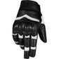 Men's Touchscreen Leather & Mesh Motorcycle Cruiser Riding Gloves White