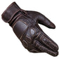 New Vintage Mens Leather Cruiser Protective Motorcycle Riding Racing Gloves Brown