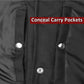 Men's ARMOR Leather SOA Anarchy Motorcycle Biker Club Concealed Carry Vest Vintage Black