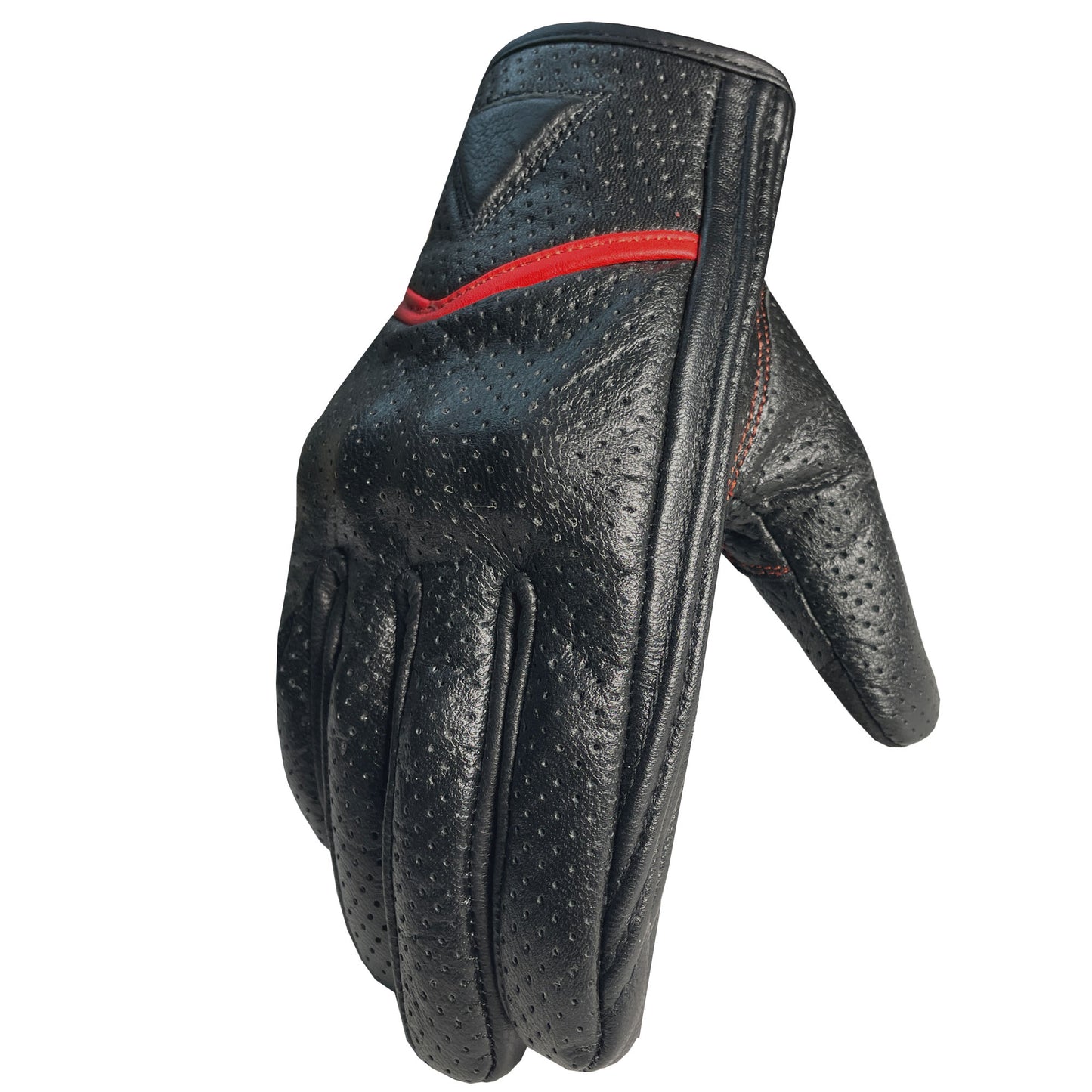 Motorcycle Bicycle Riding Racing Bike Protective Armor Gel Leather Gloves BlackRed