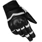 Men's Touchscreen Leather & Mesh Motorcycle Cruiser Riding Gloves White