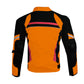 AirTrek Mens Mesh Motorcycle Touring Waterproof Rain Armor Biker Jacket Orange