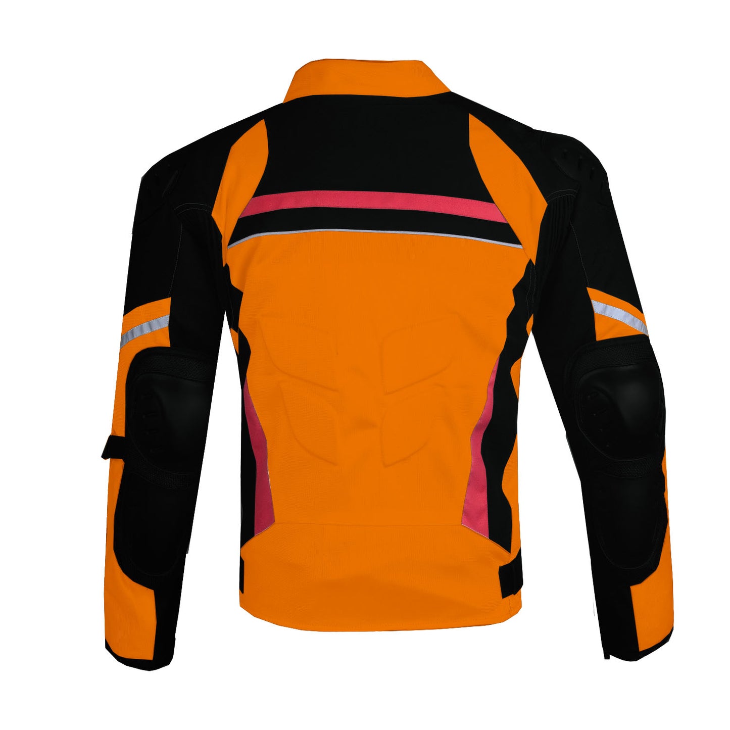 AirTrek Mens Mesh Motorcycle Touring Waterproof Rain Armor Biker Jacket Orange