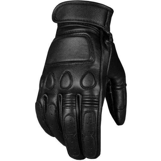New Vintage Mens Leather Cruiser Protective Motorcycle Riding Racing Gloves