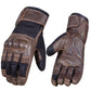 Men's Cafe Racer Cruiser Motorcycle Biker Leather Mesh Gloves