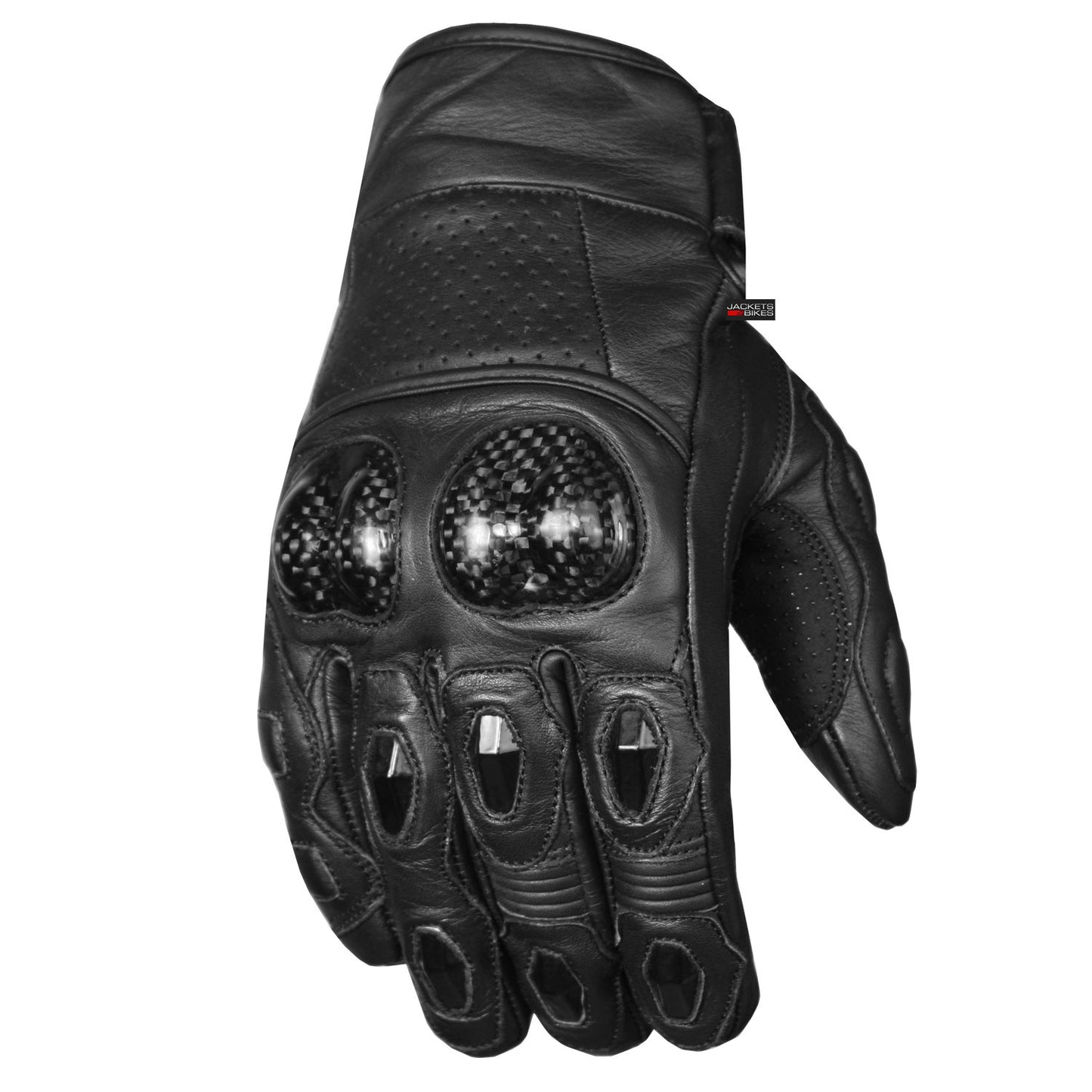 Men Aniline Cowhide Motorcycle Leather Gloves with Sliders
