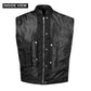 SOA Men's Leather Vest Anarchy Motorcycle Biker Club Concealed Carry Outlaws